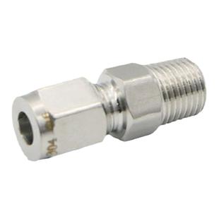 304不锈钢卡套接头双卡套直通终端外螺纹气源仪表铜管英制管免焊