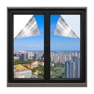 窗户防晒隔热膜防紫外线玻璃贴膜遮阳遮光透光单向透视防窥窗贴纸