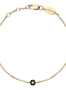 redline红绳年女士Kcolor系列七颗黑钻经典简约链式手链