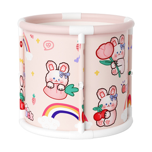 婴儿游泳桶家用宝宝泡澡桶洗澡桶儿童折叠浴桶游泳池浴缸可坐大号