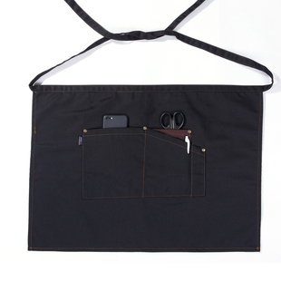 餐厅传菜生半身围裙定制韩版时尚酒吧火锅店女服务员短款围腰印字