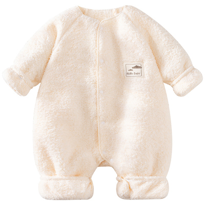 秋冬保暖，宝宝毛绒连体衣