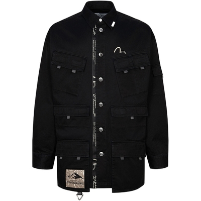 Evisu男士多口袋海鸥工装夹克