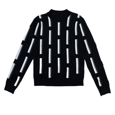 高级感毛衣潮牌针织加厚痞帅中领