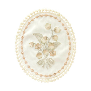 铃兰花蕾丝杯垫  法式复古刺绣花瓶垫 餐桌防烫隔热垫 饰品展示垫