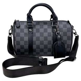 Cnoles Katbee新款时尚牛皮单肩包男斜挎包通勤男士枕头包手提包