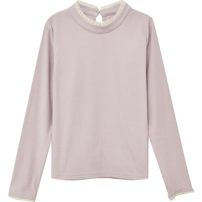 DM100打底花边半高领德绒针织衫