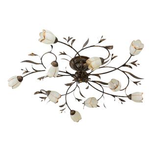 美式复古吸顶灯现代简约欧式客厅灯法式田园风格创意花朵卧室灯具