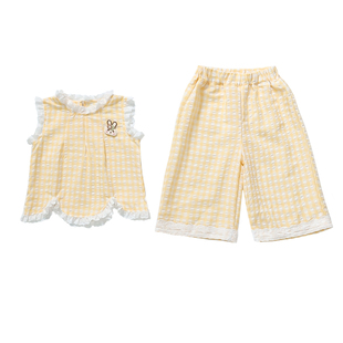 女童夏季套装2026新款超好看儿童衣服女宝宝薄款裤子洋气时髦夏装