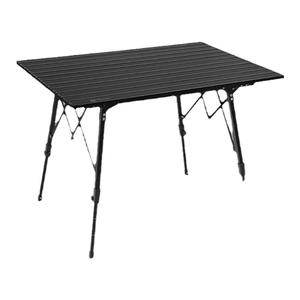 Bavay/北欢户外折叠竹纹桌便携式可调节升降桌子露营野餐烧烤桌子