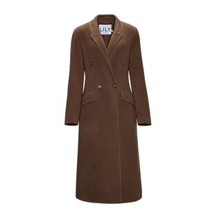 100%美丽诺羊毛LILY2025冬新款女装老钱风轻量双面呢毛呢大衣外套