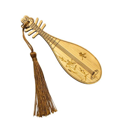 国风竹木书签琵琶古代乐器创意工艺品景区旅游纪念品摆地摊货源