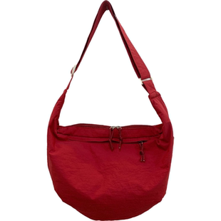 红色包包女款斜挎包通勤百搭布包女孩纯色单肩包女学生可爱腋下包