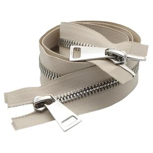 8号金属玉米牙拉链纯铜齿双头双向长羽绒服皮毛棉袄咖啡复古拉锁