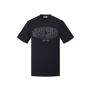 【新品首降】Moschino/莫斯奇诺 26早春 女士贴饰品牌徽标图案T恤