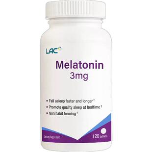 【新加坡直邮】LAC SLEEP Melatonin 3mg 褪黑素(120 tablets)