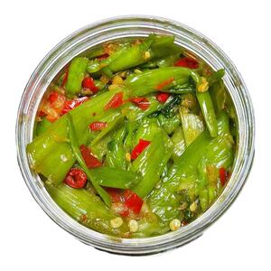 江西辣菜酸辣空心菜腌辣椒青红剁椒酱菜下饭菜腌空心菜梗香辣咸菜