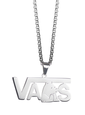 vans潮牌联名小熊钛钢吊坠项链