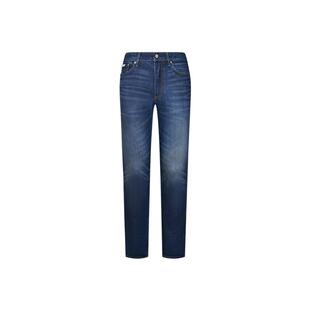 【修身】免费改裤CK Jeans26四季款男士休闲深蓝色洗水磨白牛仔裤
