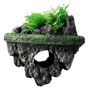 鱼缸造景悬浮石漂浮摆件仿真装饰浮石生态布景假山造景石躲避洞屋