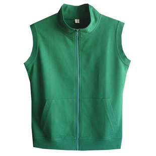 停产价春夏秋款马夹卫衣无袖拉链立领外套纯棉薄背心女款宽松开衫