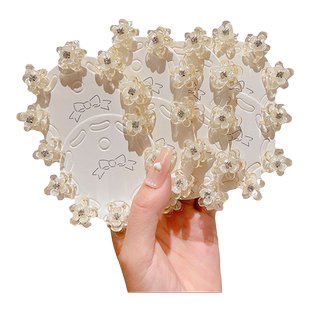 山茶花小号发夹森系仙美公主头夹子女头饰侧边八字刘海碎发小抓夹