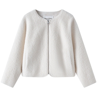 【宣璐同款】Marc O'Polo/MOP冬季100%绵羊毛静奢小香风外套女士