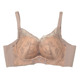 博尔爽内衣女小胸无钢圈上薄下厚聚拢防下垂性感文胸罩3338AB通杯