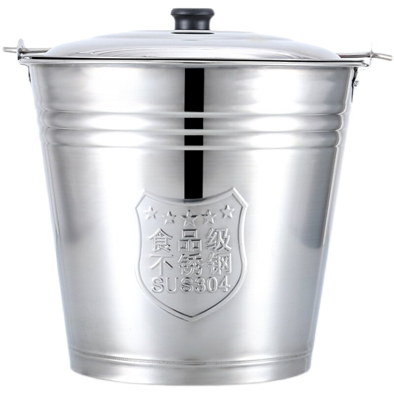 304食用加厚提水桶幼儿园桶加厚手提式酒店餐厅可带盖桶可定LOGO