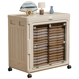 衣服收纳箱大容量超大2025新款折叠翻盖整理箱家用衣物被子储物柜