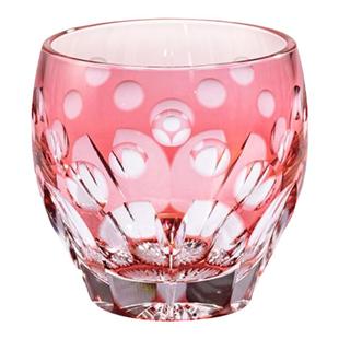 日本进口江户切子kagami传统手工水晶玻璃杯子樱花白酒清酒烈酒杯