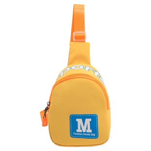 儿童斜挎包多巴胺旅游迷你手机包包休闲包潮童时尚字母男单肩胸包
