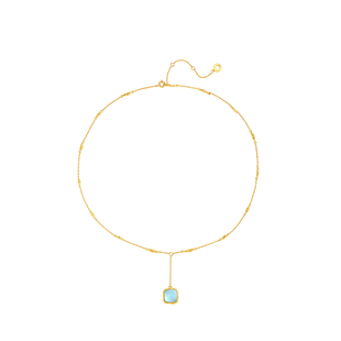 OOAK流金油画肌理玻璃水晶雨滴项链时尚简约气质