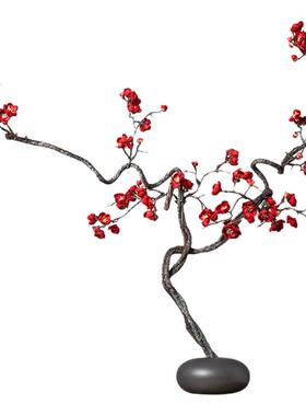 新中式禅意仿真插花茶室摆件