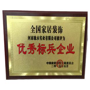 木托授权奖牌荣誉证书金箔木质优秀员工纪念公司金银实木牌匾定做