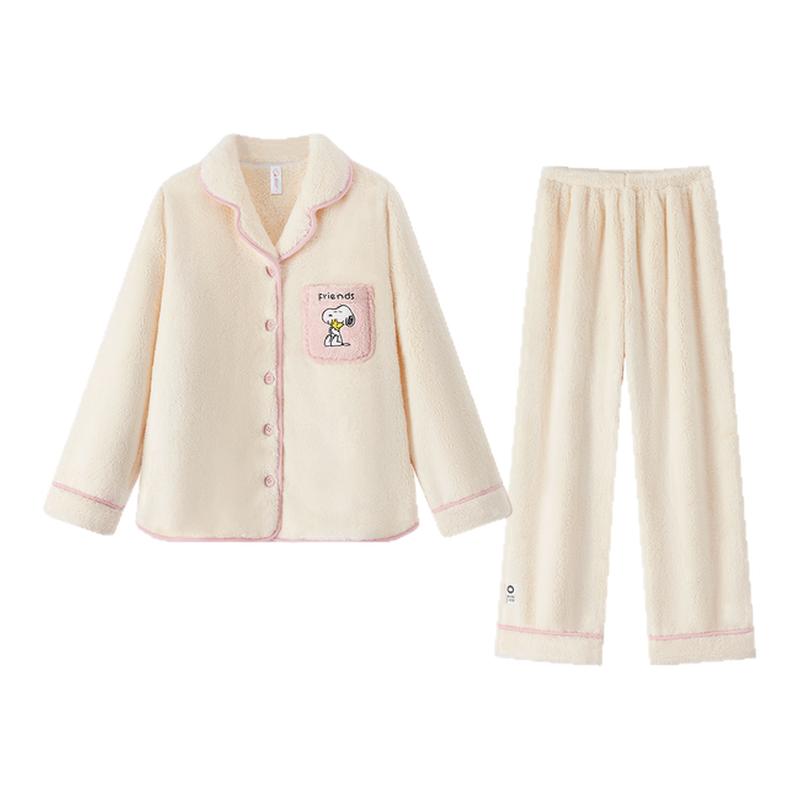 BE史努比珊瑚绒睡衣冬女新品