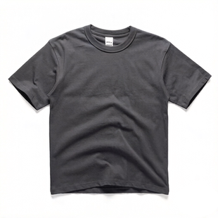 【320克重磅纯棉T恤】顶致质感 三本针挺括白短袖宽松美式半袖男