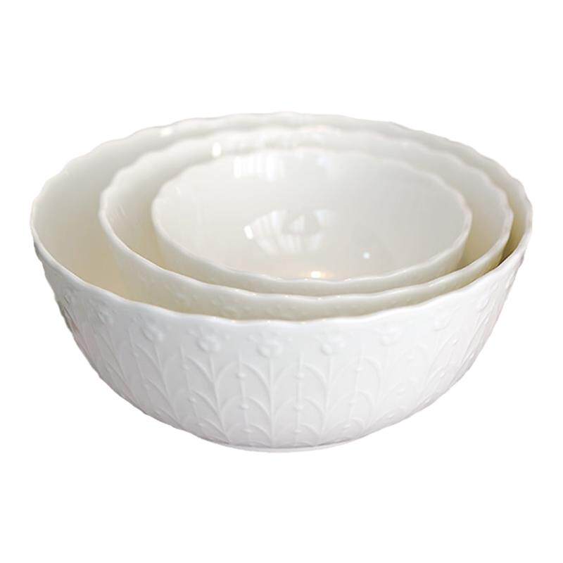 正品日本narumi鸣海silkywhite丝绸白骨瓷沙拉汤碗米饭碗餐具套装