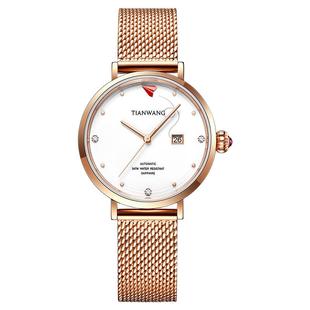 简约日历时尚机械表天王女士手表女款51140生日新年礼物女生