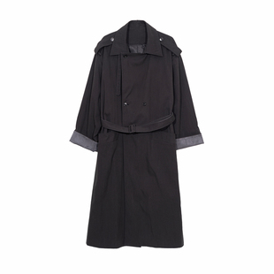 Hualun冬季男士巨好看长款风衣男装潮流保暖长外套时尚廓形大衣