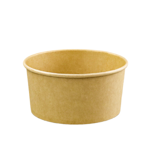 加厚圆形牛皮纸碗一次性泡面碗汤碗食品级可微波外卖快餐盒打包碗