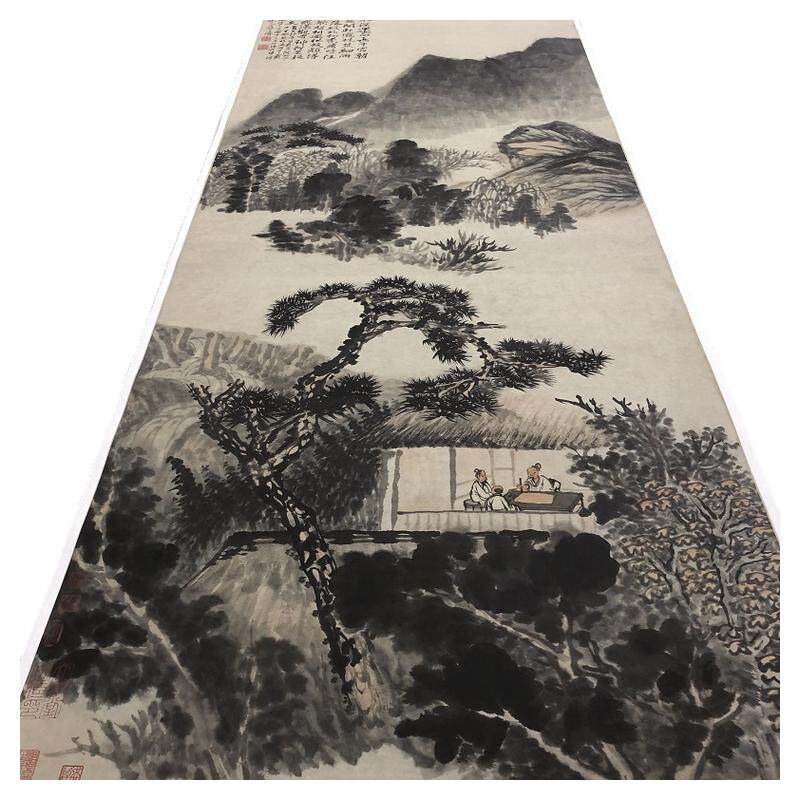 石涛山水立轴高清微喷特价优惠