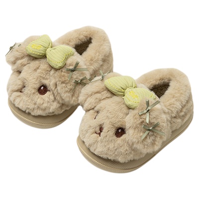 2025冬季可爱儿童包跟棉拖鞋软底