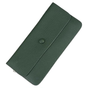 真软皮长款小钱包女士百搭2025新款超薄款钱夹卡包一体小巧大钞夹