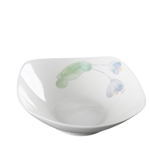 墨荷盘子家用菜盘2026新款高级感餐具四角盘沙拉碗盘酸奶凉菜盘子