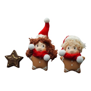 车载出风口香薰圣诞节创意装饰姜饼人情侣礼物汽车内饰摆件挂件