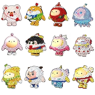 卡通钻石画儿童diy贴画砖石新款贴纸幼儿园小学生手工女孩玩具