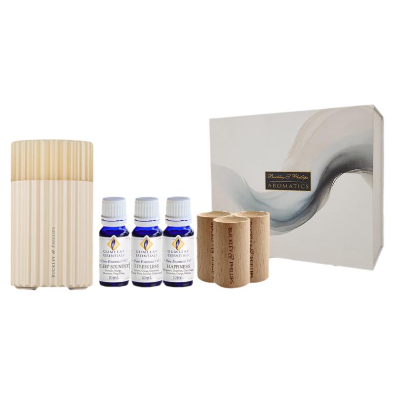 澳洲进口巴克菲利悦享香薰精油礼盒安神助眠精油香薰机加湿器套装