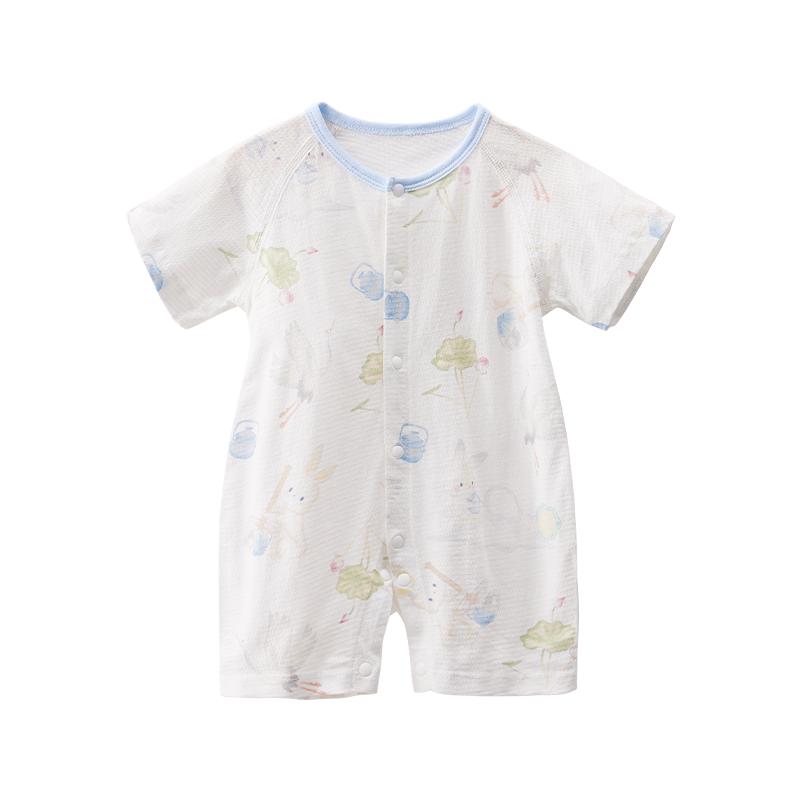 十月结晶婴儿衣服连体衣宝宝a类纯棉新生儿衣服哈衣短袖夏季薄款