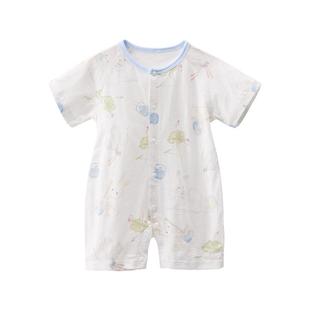 十月结晶婴儿衣服连体衣宝宝a类纯棉新生儿衣服哈衣短袖夏季薄款